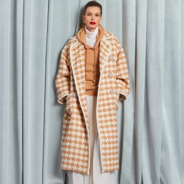 EDWARD ACHOUR PARIS HOUNDSTOOTH COAT